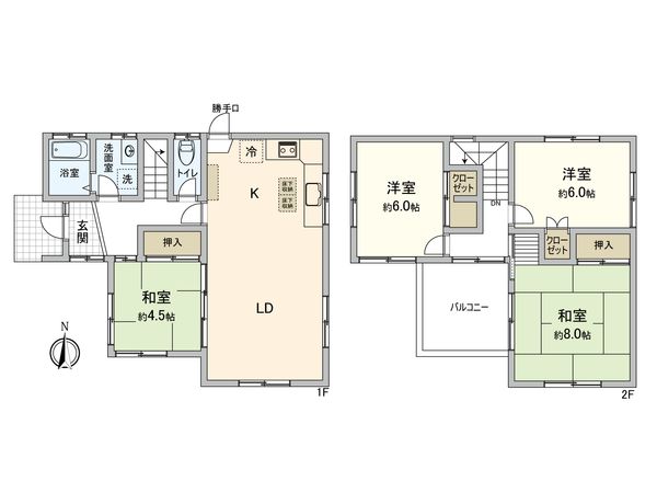 茅ヶ崎市浜竹3丁目 間取図(平面図)