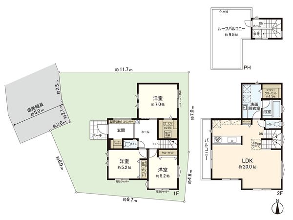 藤沢市羽鳥4丁目 新築戸建 間取図(平面図) 藤沢市羽鳥4丁目 新築戸建 間取図(平面図)