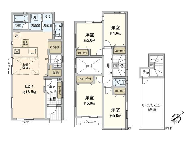 藤沢市城南5丁目 新築戸建12号棟 間取図(平面図)
