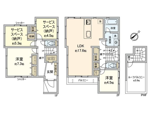 藤沢市城南5丁目 新築戸建13号棟 間取図(平面図)