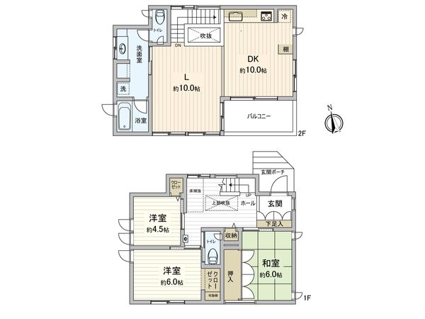 茅ヶ崎市浜竹4丁目 戸建 間取図(平面図) 茅ヶ崎市浜竹4丁目 戸建 間取図(平面図)