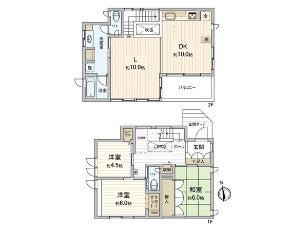 茅ヶ崎市浜竹4丁目 戸建 間取図(平面図) 茅ヶ崎市浜竹4丁目 戸建 間取図(平面図)