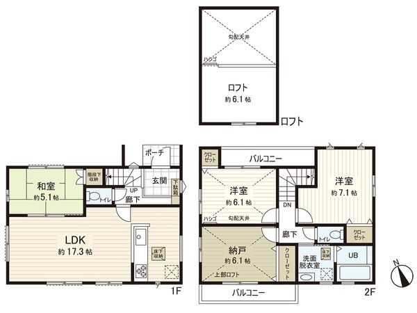 藤沢市羽鳥5丁目(新築戸建)1号棟 間取図(平面図)