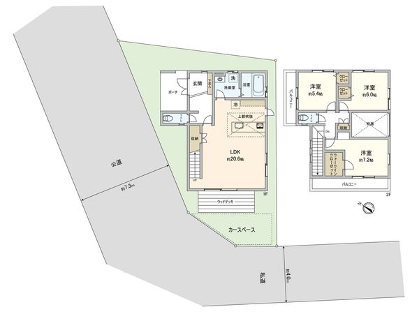 藤沢市羽鳥5丁目 間取図(平面図) 藤沢市羽鳥5丁目 間取図(平面図)