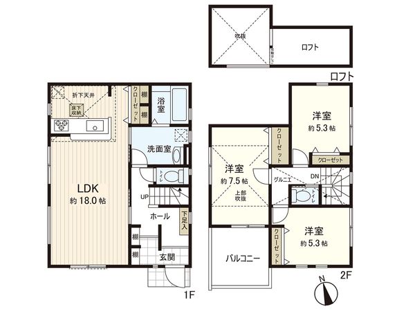 藤沢市辻堂太平台1丁目(新築戸建)3号棟 間取図(平面図)