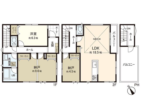 茅ヶ崎市浜竹1丁目(新築戸建)4号棟 間取図(平面図)