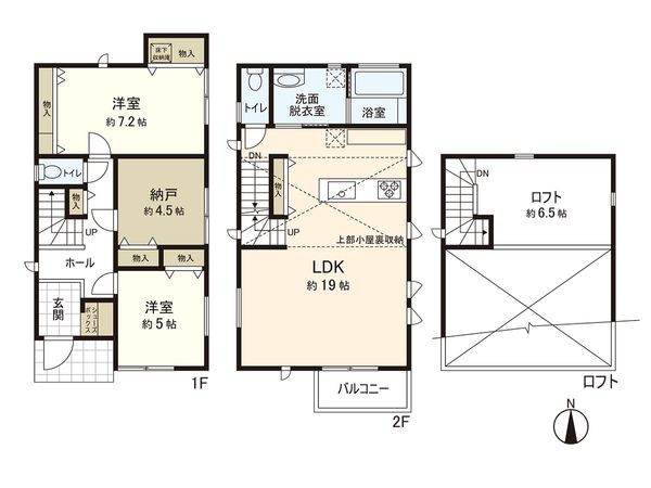 茅ヶ崎市小和田1丁目(新築戸建)1号棟 間取図(平面図) 茅ヶ崎市小和田1丁目(新築戸建)1号棟 間取図(平面図)