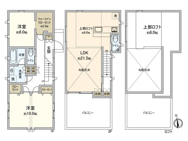 藤沢市大庭(新築戸建)D号棟 間取図(平面図) 藤沢市大庭(新築戸建)D号棟 間取図(平面図)