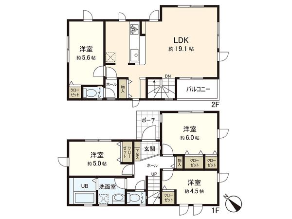 藤沢市辻堂東海岸3丁目(新築戸建)2号棟 間取図(平面図) 藤沢市辻堂東海岸3丁目(新築戸建)2号棟 間取図(平面図)
