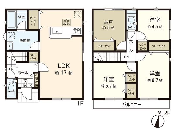 茅ヶ崎市赤羽根(新築戸建)3号棟 間取図(平面図) 茅ヶ崎市赤羽根(新築戸建)3号棟 間取図(平面図)