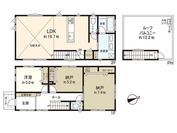 藤沢市辻堂東海岸4丁目(新築戸建)2号棟 間取図(平面図)