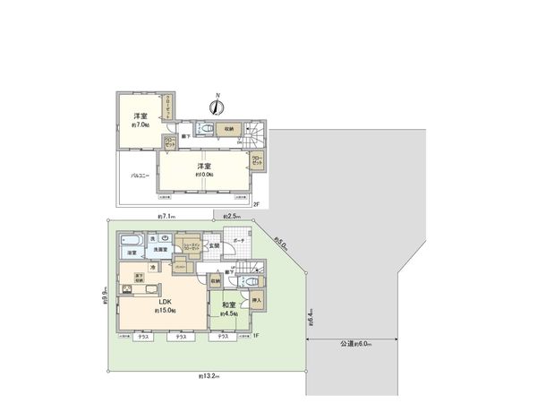茅ケ崎市東海岸南4丁目 戸建 間取図(平面図) 茅ケ崎市東海岸南4丁目 戸建 間取図(平面図)