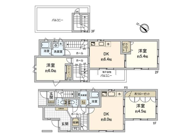藤沢市鵠沼海岸1丁目 間取図(平面図) 藤沢市鵠沼海岸1丁目 間取図(平面図)