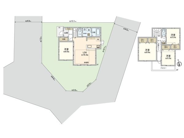 藤沢市藤沢4丁目 戸建 間取図(平面図) 藤沢市藤沢4丁目 戸建 間取図(平面図)