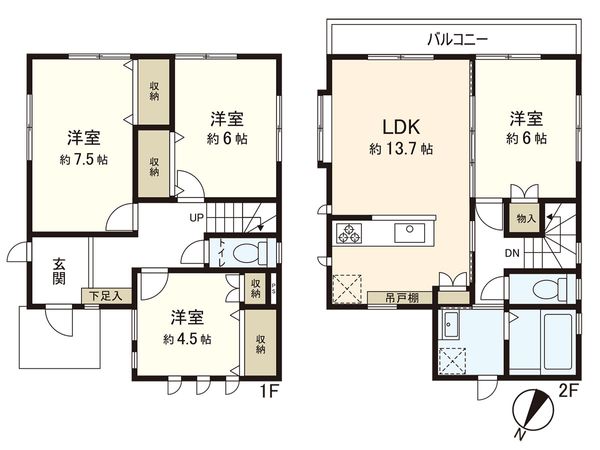 藤沢市辻堂元町5丁目 戸建 間取図(平面図) 藤沢市辻堂元町5丁目 戸建 間取図(平面図)