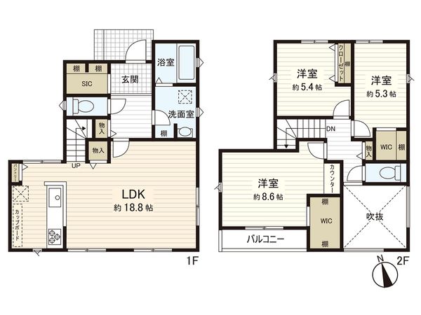 茅ヶ崎市赤羽根 新築戸建 間取図(平面図)