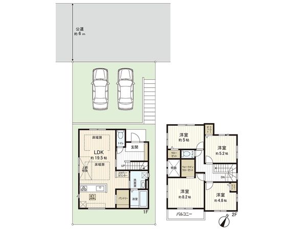 藤沢市大庭 新築戸建 2号棟 間取図(平面図)