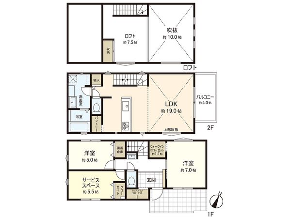 藤沢市大庭 新築戸建 A号棟 間取図(平面図) 藤沢市大庭 新築戸建 A号棟 間取図(平面図)