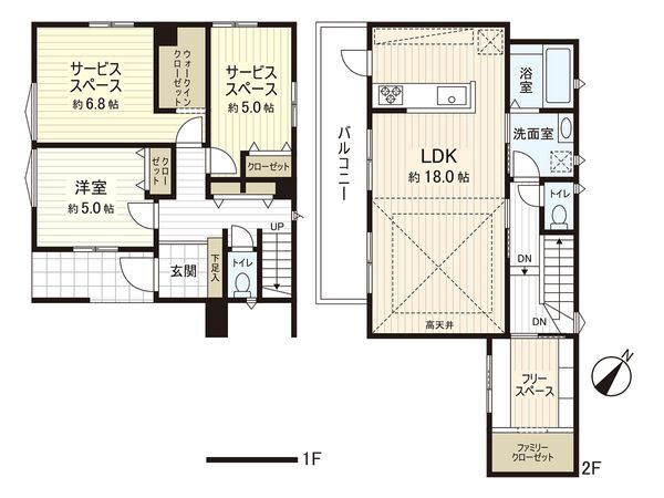 藤沢市辻堂東海岸1丁目 新築戸建 5号棟 間取図(平面図) 藤沢市辻堂東海岸1丁目 新築戸建 5号棟 間取図(平面図)