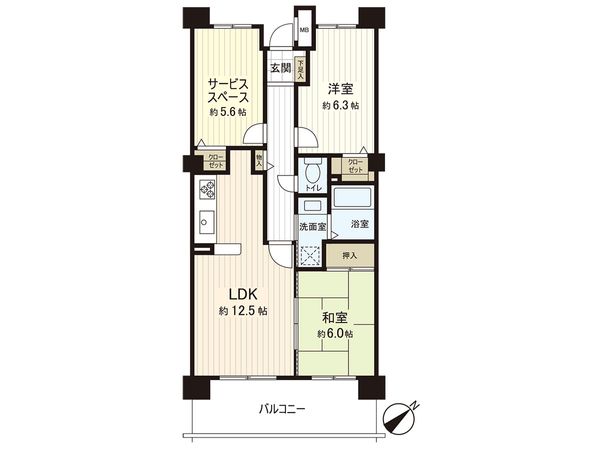 ライオンズガーデン湘南緑が浜 間取図(平面図)