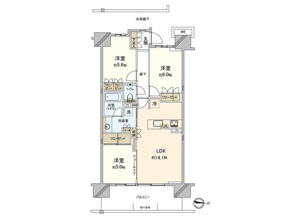 プレミスト湘南辻堂フォレストフェイス 間取図(平面図)