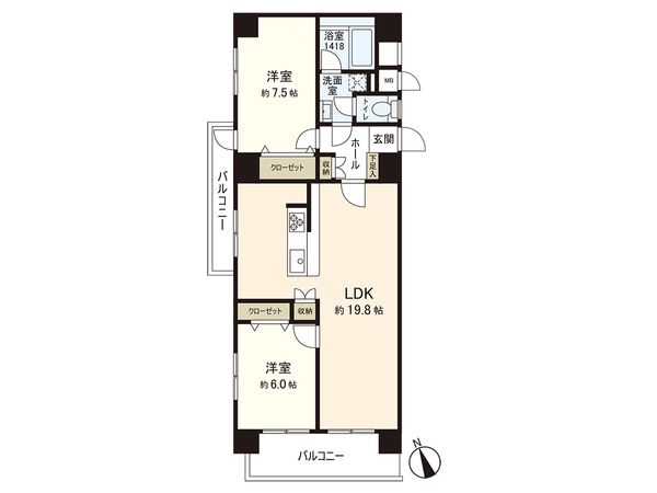 湘南スカイハイツ 1-5号棟 間取図(平面図)