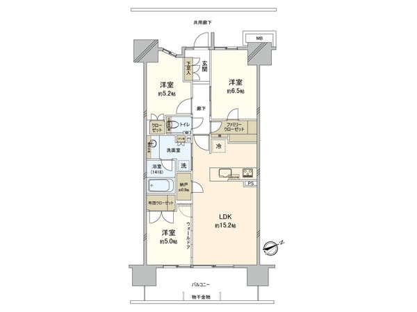 プレミスト湘南辻堂 アクアフェイス 間取図(平面図) 間取図(平面図)
