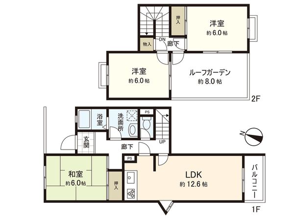 湘南ライフタウン城山住宅 7号棟 間取図(平面図) 間取図(平面図)