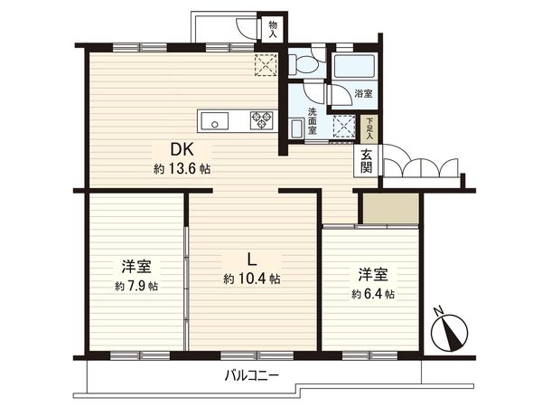 湘南ライフタウン駒寄第2住宅 46号棟 間取図(平面図) 湘南ライフタウン駒寄第2住宅 46号棟 間取図(平面図)