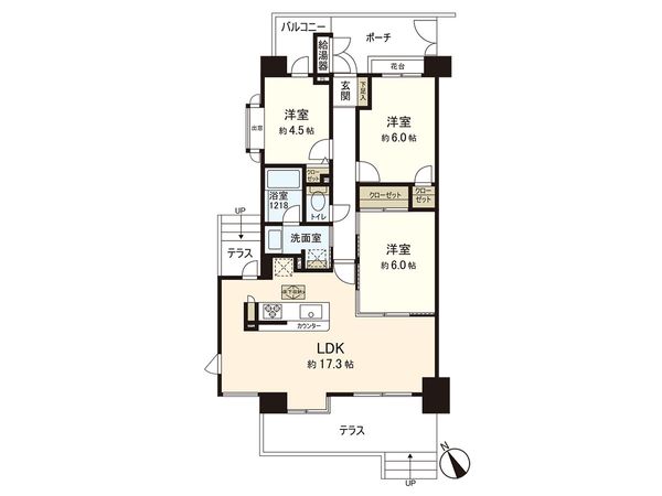 ライオンズガーデン湘南緑が浜 間取図(平面図) 間取図(平面図)