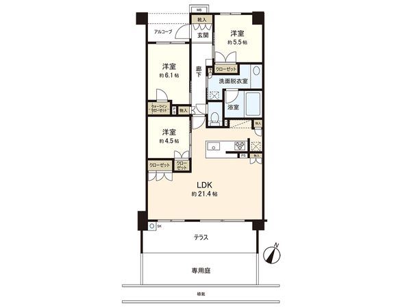 リストレジデンス茅ヶ崎海岸 間取図(平面図)