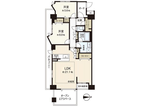 ヴェレーナ茅ヶ崎海岸 間取図(平面図) ヴェレーナ茅ヶ崎海岸 間取図(平面図)
