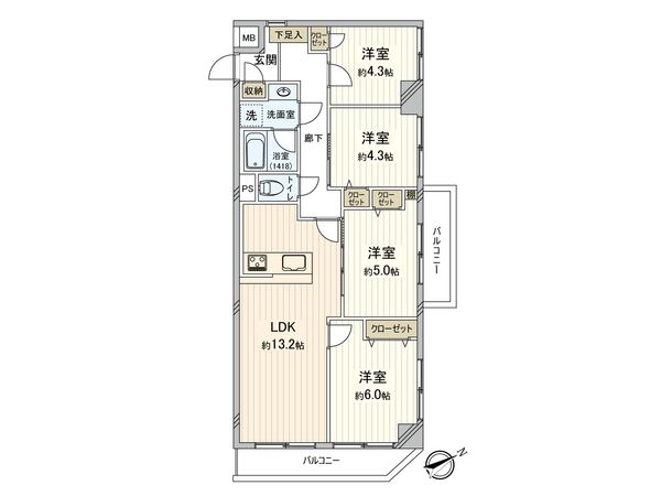 エンゼルハイム藤沢羽鳥 間取図(平面図) エンゼルハイム藤沢羽鳥 間取図(平面図)