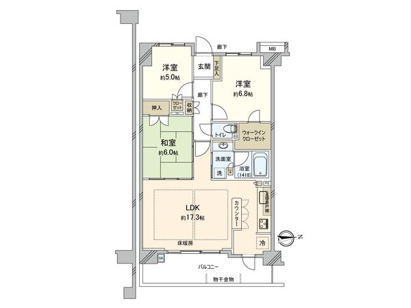 ヴェレーナ湘南海岸 間取図(平面図)