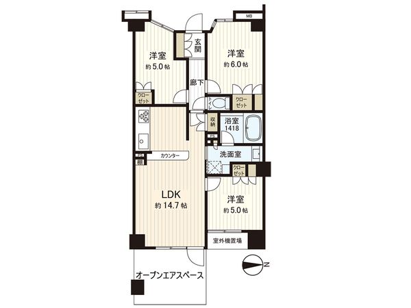 ヴェレーナ茅ヶ崎海岸 間取図(平面図) ヴェレーナ茅ヶ崎海岸 間取図(平面図)