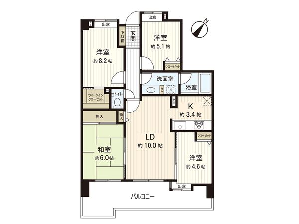 ライオンズマンション茅ヶ崎グランコースト 間取図(平面図) ライオンズマンション茅ヶ崎グランコースト 間取図(平面図)