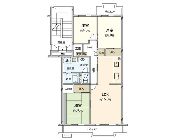 辻堂駅前ハイツ 間取図(平面図) 辻堂駅前ハイツ 間取図(平面図)