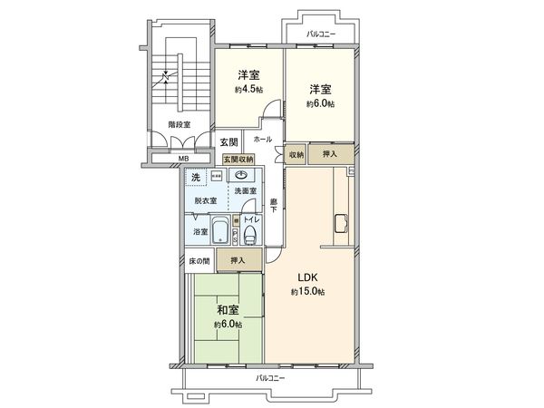 辻堂駅前ハイツ 間取図(平面図) 辻堂駅前ハイツ 間取図(平面図)