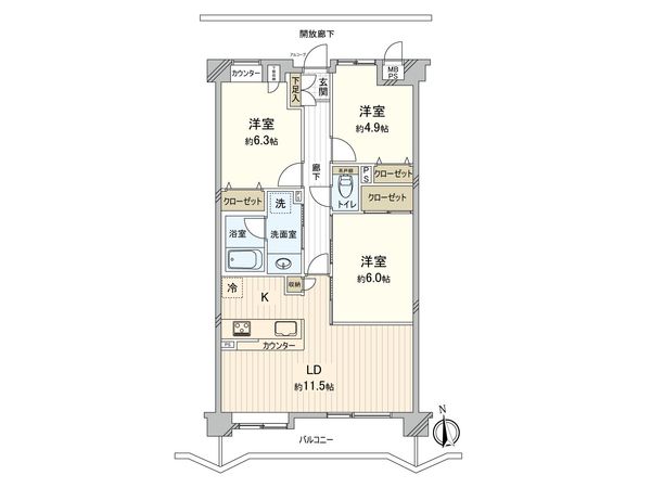 オーベル湘南緑が浜 間取図(平面図) オーベル湘南緑が浜 間取図(平面図)