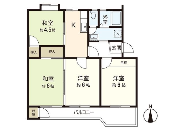 湘南西部住宅 2-15号棟 間取図(平面図) 湘南西部住宅 2-15号棟 間取図(平面図)