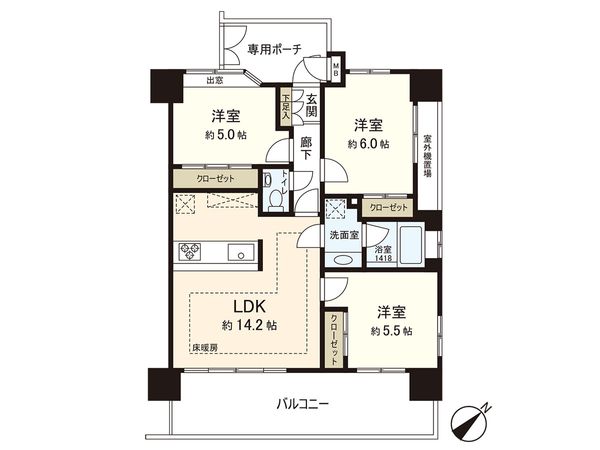 ミオカステーロ辻堂 間取図(平面図) ミオカステーロ辻堂 間取図(平面図)