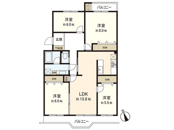 湘南ライフタウン駒寄第2住宅 45号棟 間取図(平面図) 湘南ライフタウン駒寄第2住宅 45号棟 間取図(平面図)