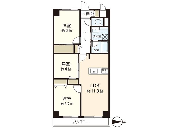 エンゼルハイム藤沢羽鳥 間取図(平面図) 間取図(平面図)
