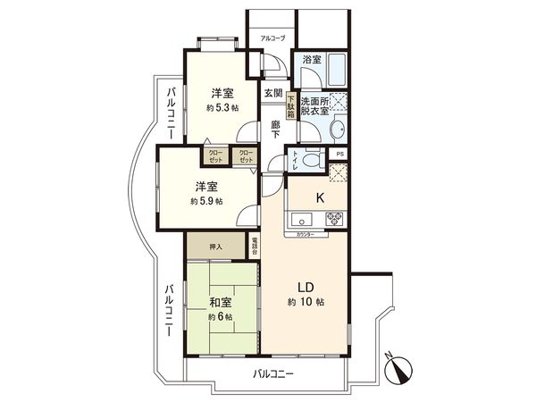ラムズ湘南西海岸 間取図(平面図) ラムズ湘南西海岸 間取図(平面図)