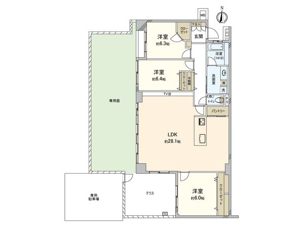 パーク・ハイム茅ヶ崎東海岸南 間取図(平面図) パーク・ハイム茅ヶ崎東海岸南 間取図(平面図)