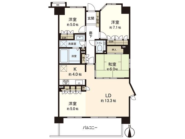ヴェレーナ茅ヶ崎海岸 間取図(平面図)