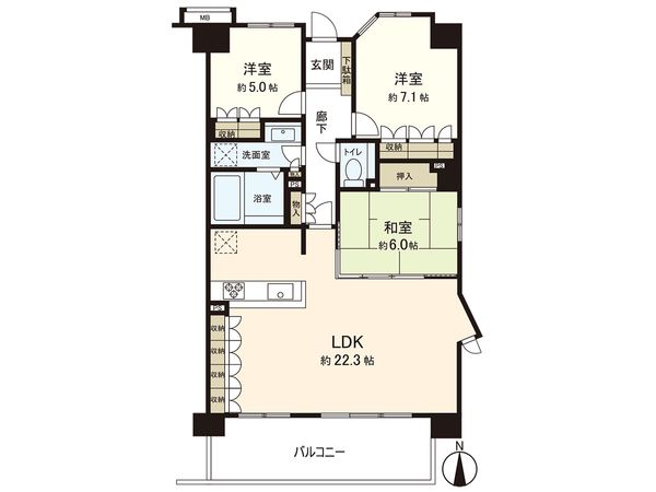 ヴェレーナ茅ヶ崎海岸 間取図(平面図)