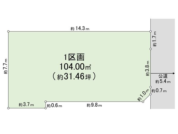 藤沢市亀井野 土地1区画 区画図