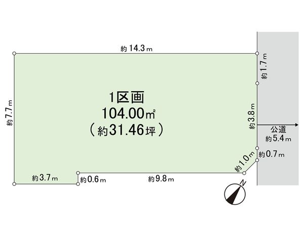 藤沢市亀井野 土地1区画 区画図