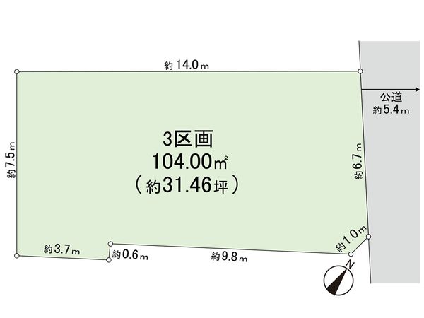 藤沢市亀井野 土地3区画 区画図